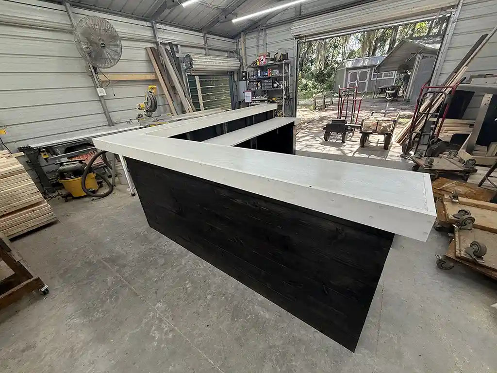 Ebony White Collin L Shape Large Home Bar 3 Ebony White Collin L Shape Large Home Bar