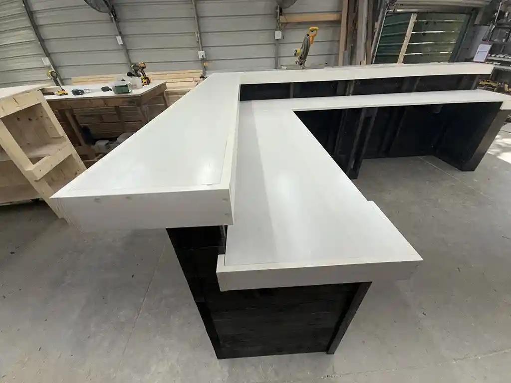 Ebony White Collin L Shape Large Home Bar 5 Ebony White Collin L Shape Large Home Bar