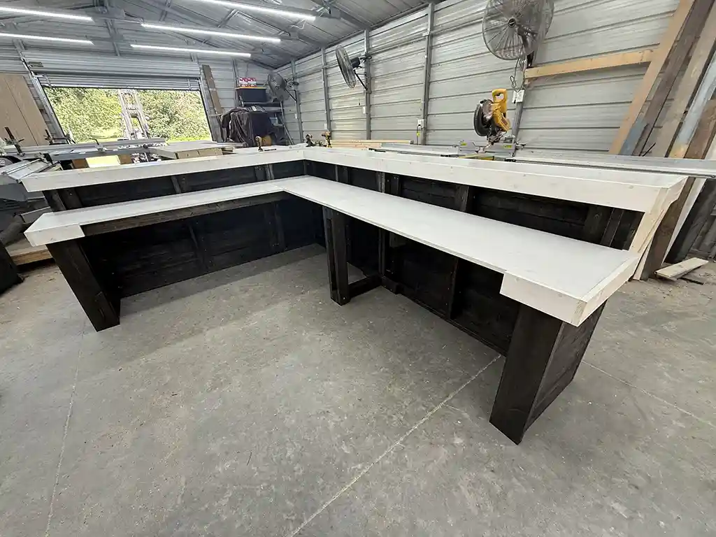 Ebony White Collin L Shape Large Home Bar 6 Ebony White Collin L Shape Large Home Bar