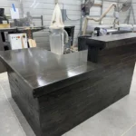 Lavonne L Shape Sales Counter with Privacy Tower & ADA drop Ebony 2