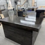 Lavonne L Shape Sales Counter with Privacy Tower & ADA drop Ebony 3