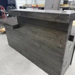 Lavonne L Shape Sales Counter with Privacy Tower & ADA drop Ebony 4
