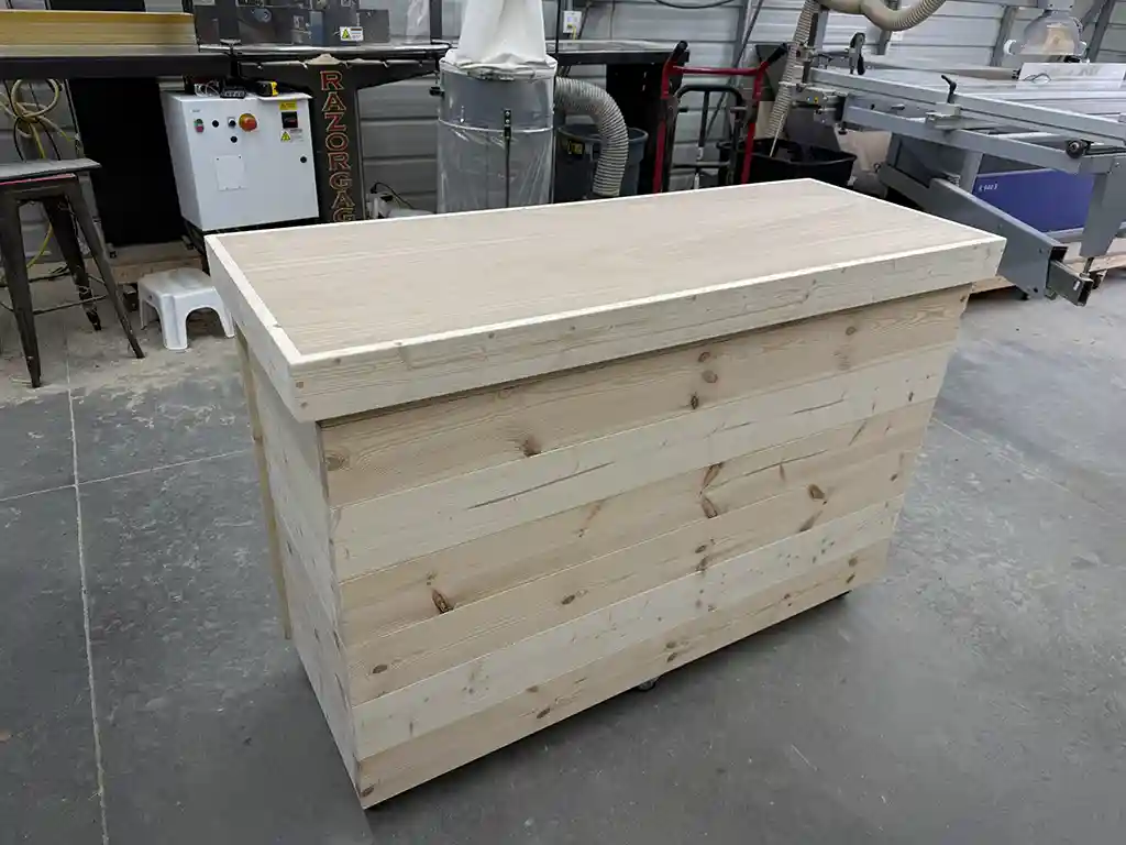 Mobile Welcome Stand Unfinished with 3 shelves 1 Mobile Welcome Stand Unfinished with 3 shelves