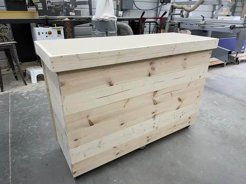 Mobile Welcome Stand Unfinished with 3 shelves 2 Mobile Welcome Stand Unfinished with 3 shelves