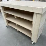 Mobile Welcome Stand Unfinished with 3 shelves 4 Mobile Welcome Stand Unfinished with 3 shelves