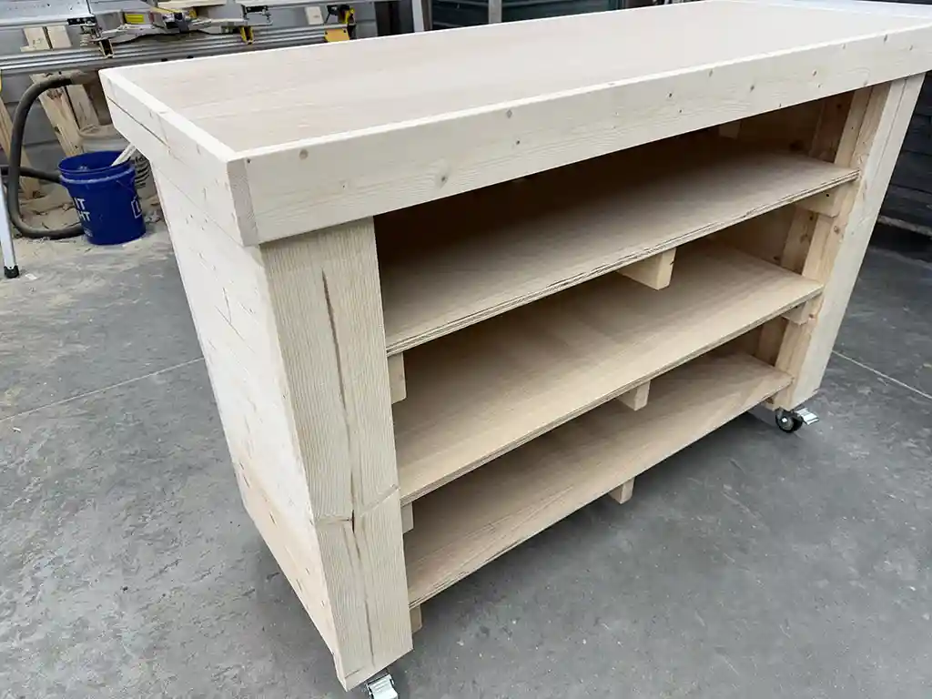 Mobile Welcome Stand Unfinished with 3 shelves 5 Mobile Welcome Stand Unfinished with 3 shelves