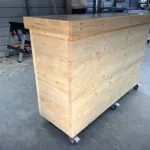 Natural Poly Mobile Welcome Stand with 3 shelves 2 Natural Poly Mobile Welcome Stand with 3 shelves