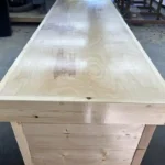 Natural Poly Mobile Welcome Stand with 3 shelves 3 Natural Poly Mobile Welcome Stand with 3 shelves