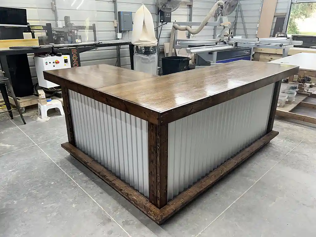 Provincial Metal Original L Shape Medium Indoor Home Bar 2 Provincial Metal Original L Shape Medium Indoor Home Bar