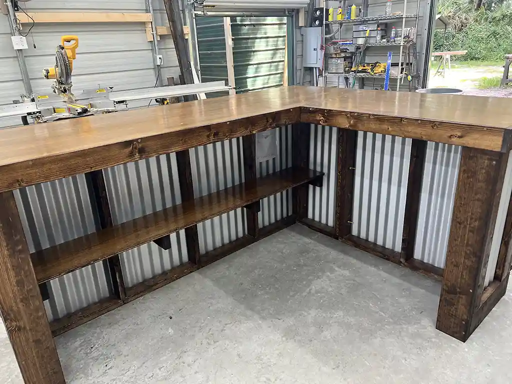 Provincial Metal Original L Shape Medium Indoor Home Bar 5 Provincial Metal Original L Shape Medium Indoor Home Bar