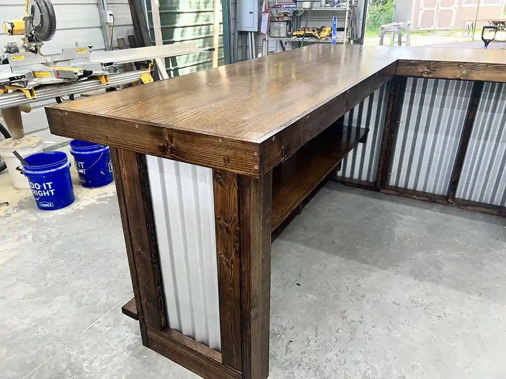 Provincial Metal Original L Shape Medium Indoor Home Bar 6 Provincial Metal Original L Shape Medium Indoor Home Bar