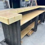Ebony Natural Jackson U Shape Sales Counter 6 Jackson U Shape Sales Counter