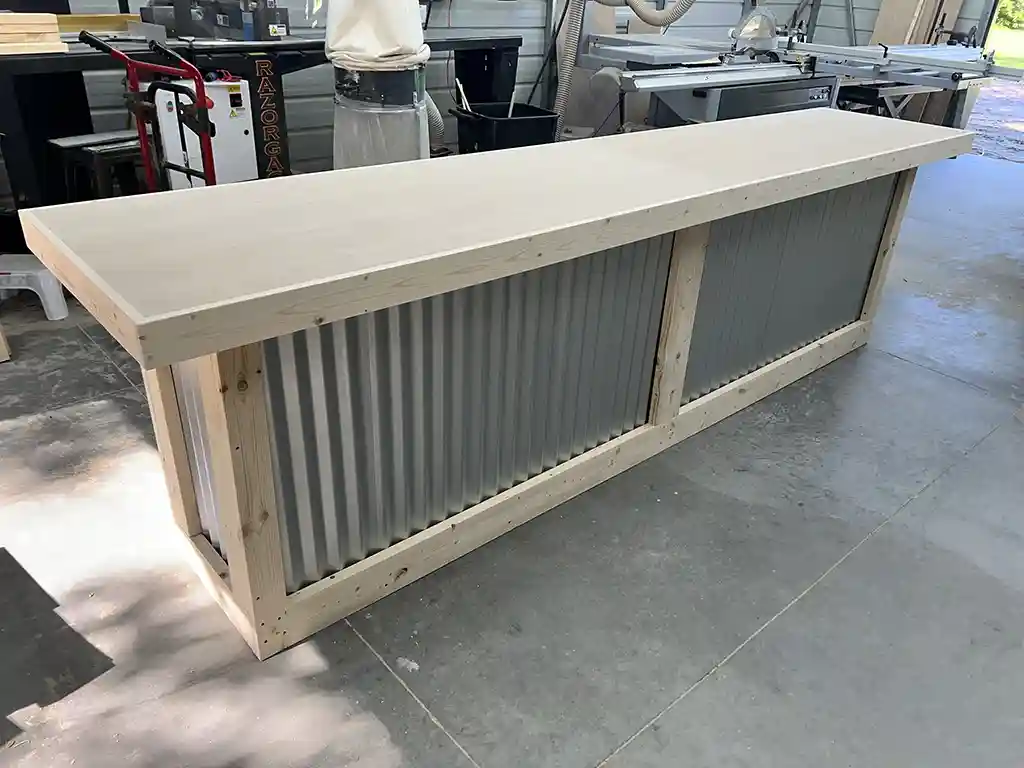 Metal Liberty Large Sales Counter Unfinished 2 Metal Liberty Large Sales Counter Unfinished