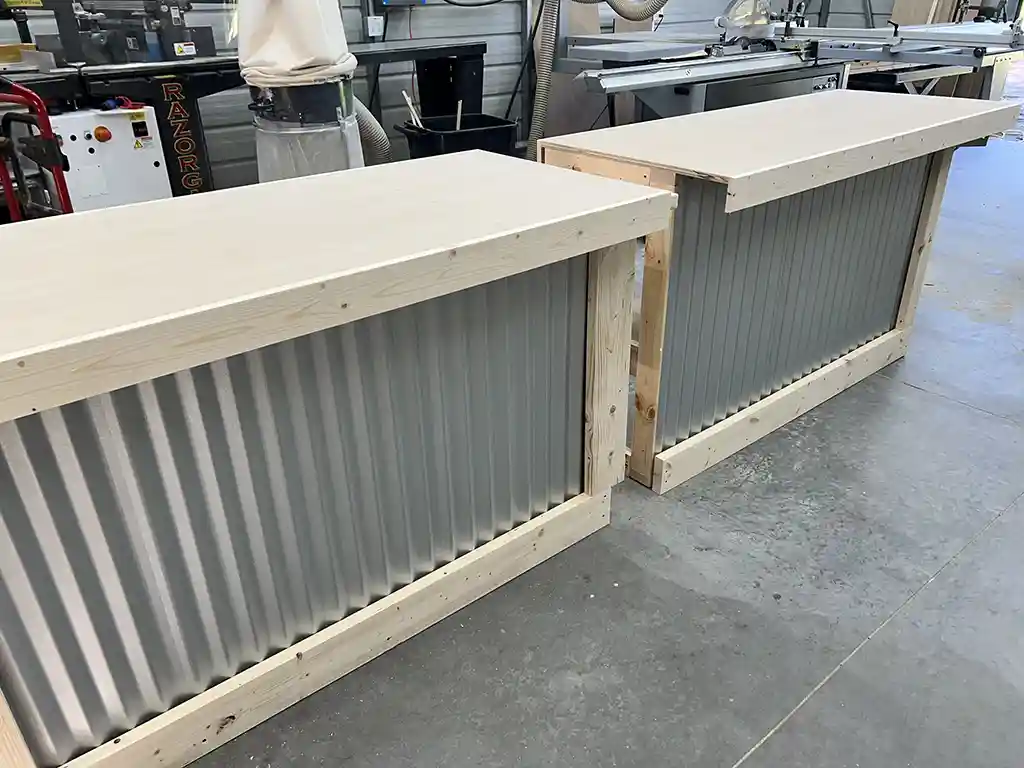 Metal Liberty Large Sales Counter Unfinished 6 Metal Liberty Large Sales Counter Unfinished
