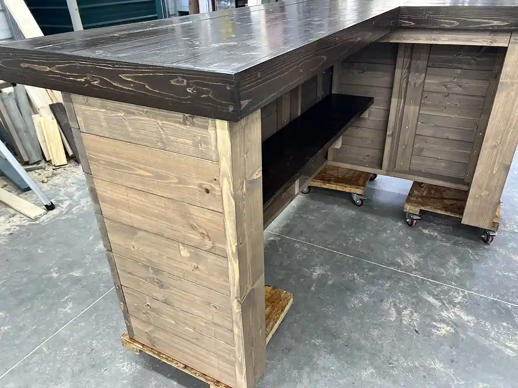 Mushroom Espresso Clark L Shape Covered Patio Home Bar 4 Mushroom Espresso Clark L Shape Covered Patio Home Bar