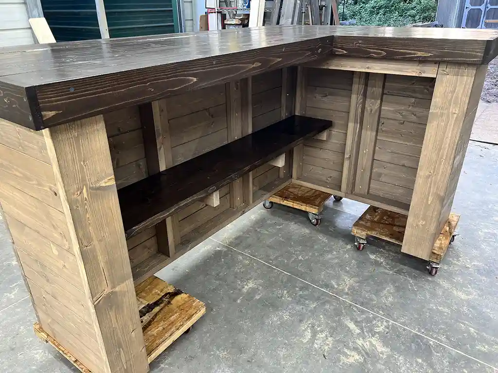 Mushroom Espresso Clark L Shape Covered Patio Home Bar 5 Mushroom Espresso Clark L Shape Covered Patio Home Bar
