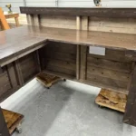 Hello Shabby 2 level, L shape Reception Desk Mushroom Espresso colors 5 Hello Shabby 2 level, L shape Reception Desk Mushroom Espresso colors