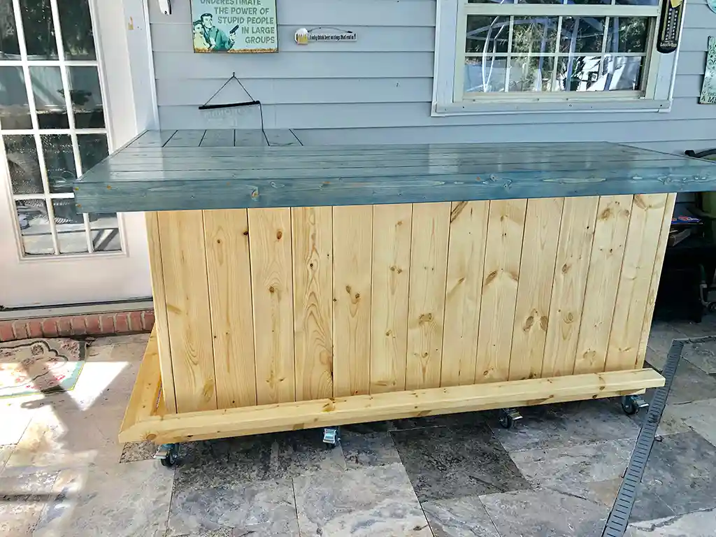 Original L Shape Covered Patio Home Bar Natural Poly Blue Colors 1 Original L Shape Covered Patio Home Bar Natural Poly Blue Colors 1