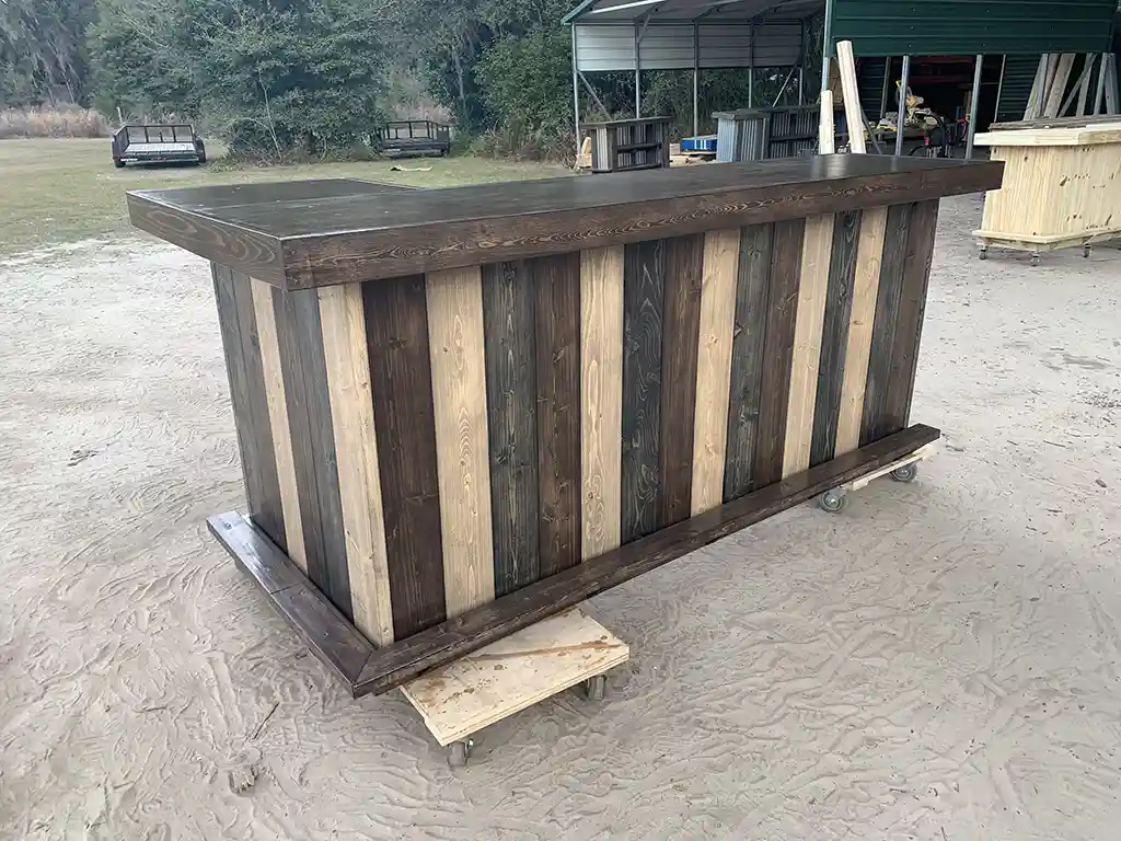 Original L Shape Indoor Home Bar Dark 3 Tone Espresso color 2 Original L Shape Indoor Home Bar
