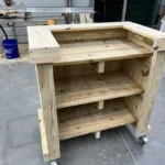 Outdoor Mobile Hostess Stand with 3 shelves5 Outdoor Mobile Hostess Stand with 3 shelves