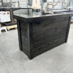 Stationary Hostess Stand with 3 shelves Ebony 1 Stationary Hostess Stand with 3 shelves Ebony color