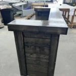 Stationary Hostess Stand with 3 shelves Ebony 3 Stationary Hostess Stand with 3 shelves Ebony color
