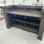 Stationary Hostess Stand with 3 shelves Ebony 4 Stationary Hostess Stand with 3 shelves Ebony color