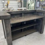 Stationary Hostess Stand with 3 shelves Ebony 5 Stationary Hostess Stand with 3 shelves Ebony color
