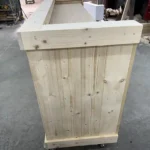 Unfinished Mobile Hostess Stand with 3 shelves 3 Unfinished Mobile Hostess Stand with 3 shelves