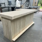 Unfinished Original L-Shape Indoor Home Bar 1 Unfinished Original L Shape Indoor Home Bar