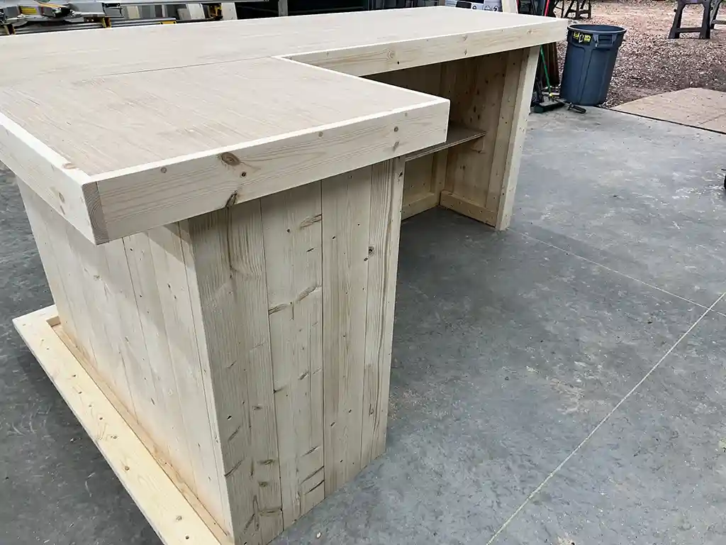 Unfinished Original L-Shape Indoor Home Bar 5 Unfinished Original L Shape Indoor Home Bar