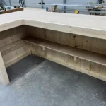 Unfinished Original L-Shape Indoor Home Bar 6 Unfinished Original L Shape Indoor Home Bar