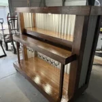 Straight Ace Handcrafted Rustic Style Mobile Back Bar Walnut 3 Straight Ace Handcrafted Rustic Style Mobile Back Bar Walnut color