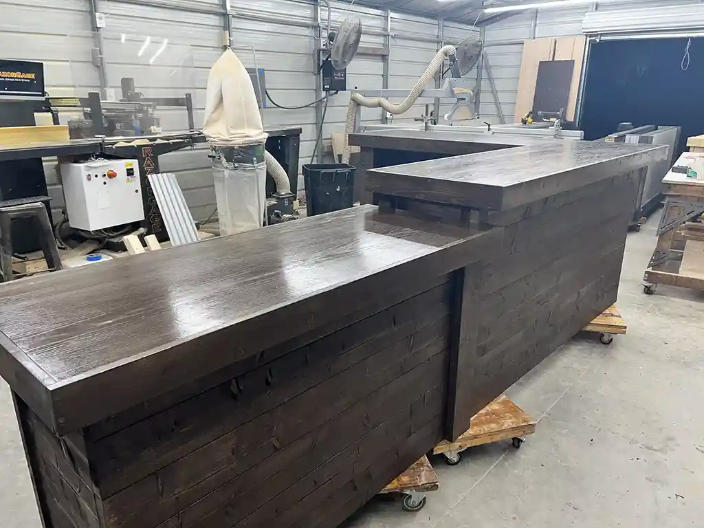 Espresso Coffee Shop L Shape Large Sales Counter with ADA drop 2