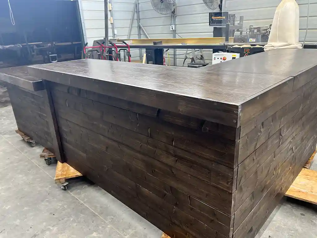 Espresso Coffee Shop L Shape Large Sales Counter with ADA drop 3