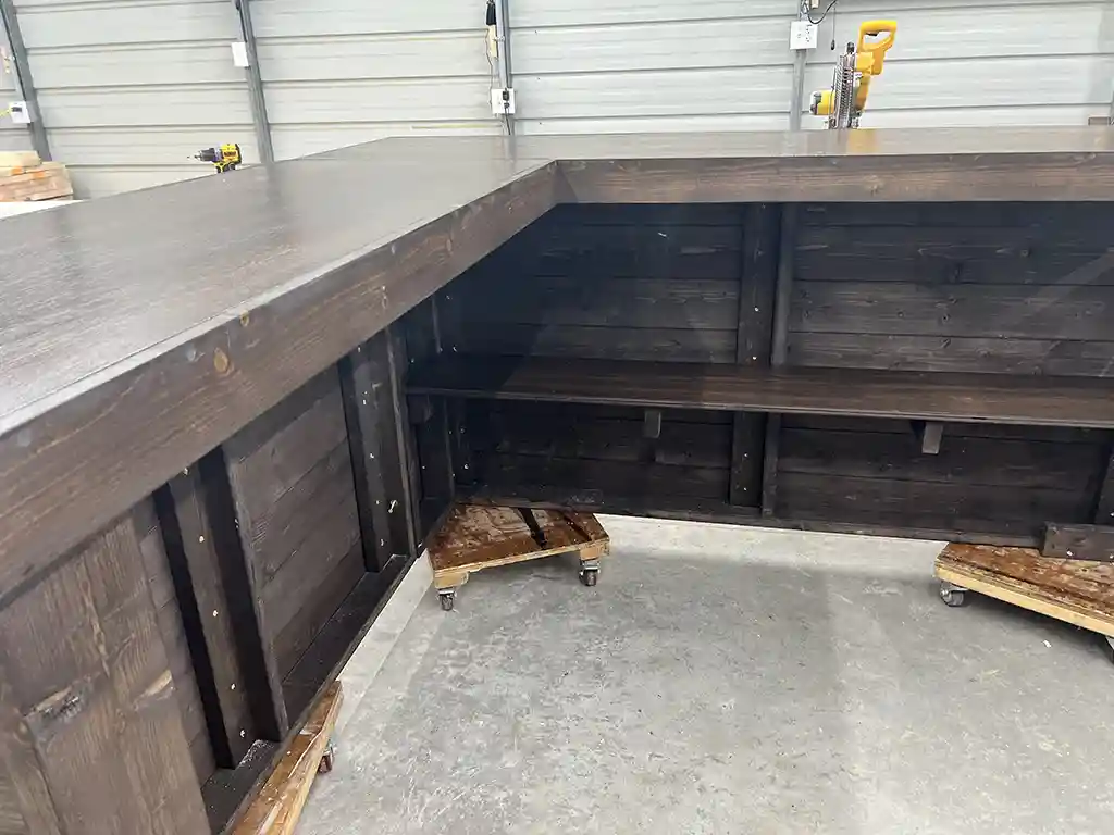Espresso Coffee Shop L Shape Large Sales Counter with ADA drop 5