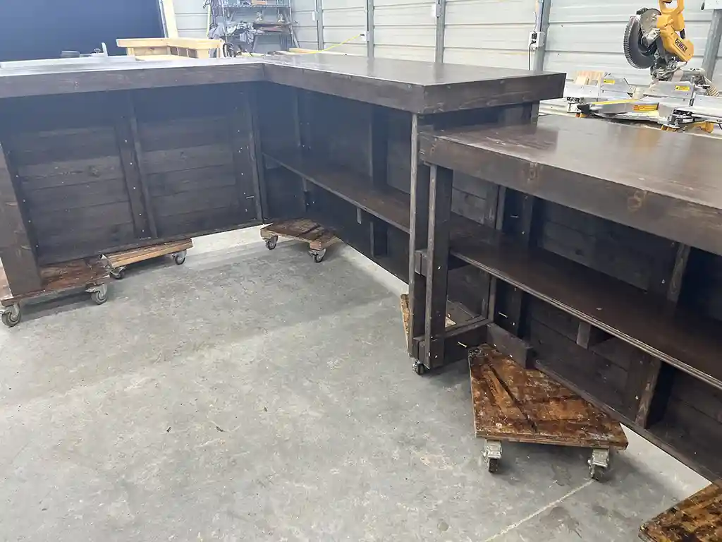Espresso Coffee Shop L Shape Large Sales Counter with ADA drop 7