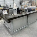 Hello Shiny Large L Shape Metal Reception Desk Stormwash Ebony 1
