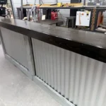Hello Shiny Large L Shape Metal Reception Desk Stormwash Ebony 4