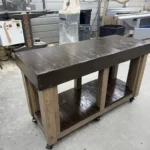 Mobile Buffet Table for Covered Patios and Indoors Espresso Mushroom 2