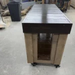Mobile Buffet Table for Covered Patios and Indoors Espresso Mushroom 3
