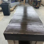 Mobile Buffet Table for Covered Patios and Indoors Espresso Mushroom 4