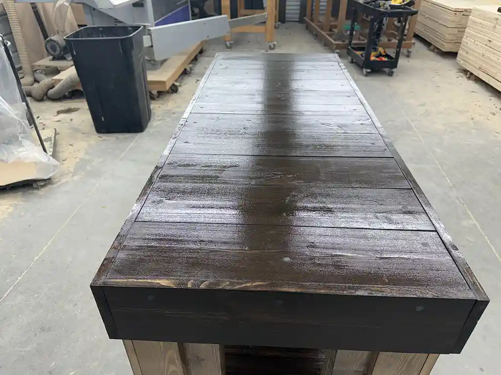 Mobile Buffet Table for Covered Patios and Indoors Espresso Mushroom 4