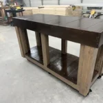 Mobile Buffet Table for Covered Patios and Indoors Espresso Mushroom 5