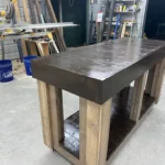Mobile Buffet Table for Covered Patios and Indoors Espresso Mushroom 6
