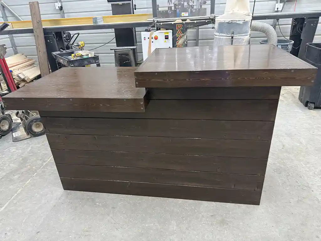 6' Espresso Coffee Shop Sales Counter with ADA drop right & two 11 shelves 1 6' Espresso Coffee Shop Sales Counter with ADA drop right & two 11 shelves 1