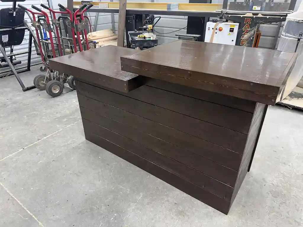 6' Espresso Coffee Shop Sales Counter with ADA drop right & two 11 shelves 1 6' Espresso Coffee Shop Sales Counter with ADA drop right & two 11 shelves 1